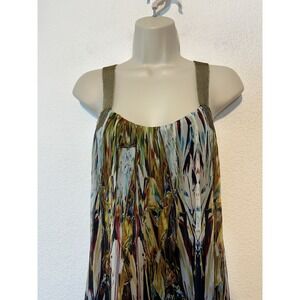 Y2KCynthia Vincent S Silk Maxi Dress Colorful Artsy Boho Fairy Whimsigoth Resort